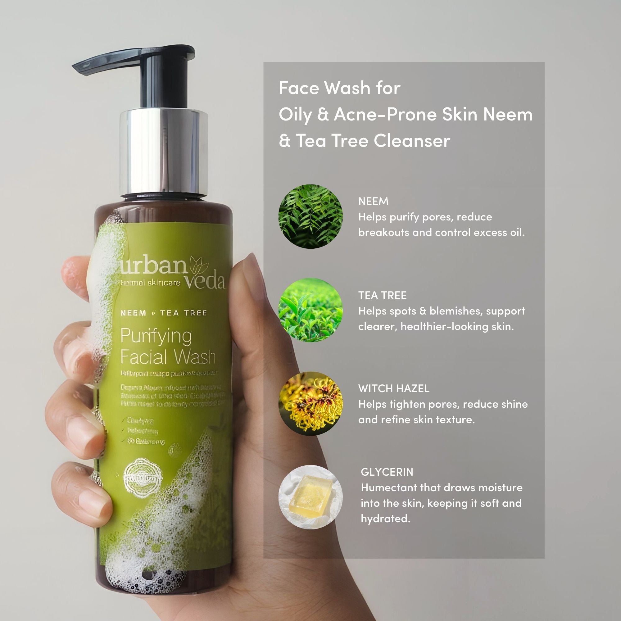 Acne face wash for clearer-looking skin, with ingredient benefits