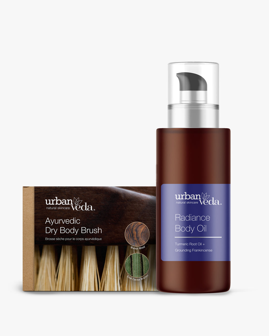 Radiance Massage Duo - Body brush, body oil, dry brush, dry body brush, best dry brush, shower brush, best body oil, body oil for dry skin, best body oil for dry skin, best body oil for glowing skin