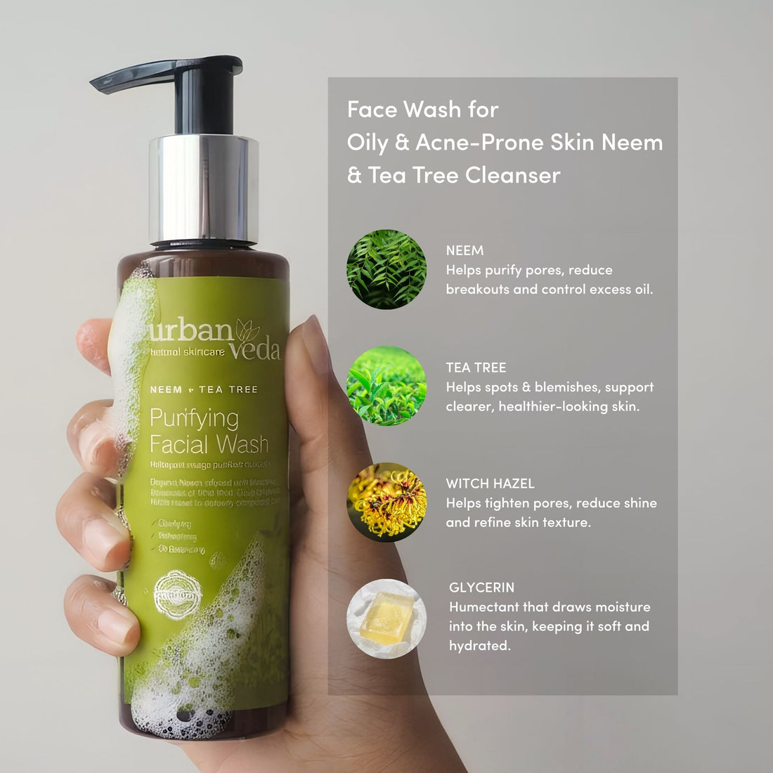 Acne face wash for clearer-looking skin, with ingredient benefits