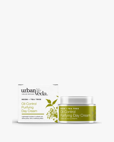 Urban Veda Purifying Day Cream 50ml, natural moisturiser for oily skin